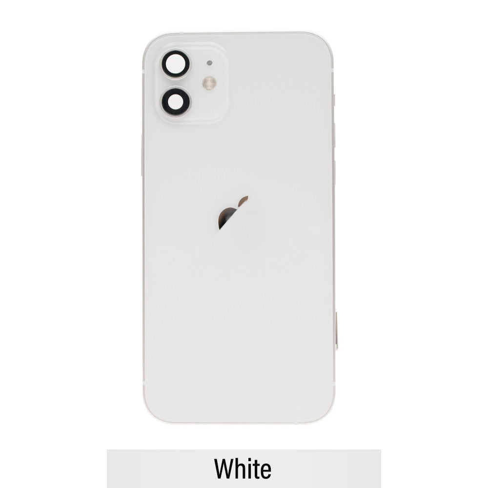 Rear Housing with Full Set Parts for iPhone 12-White (Purple) Rear Housing with Full Set Parts for iPhone 12-White (Purple)